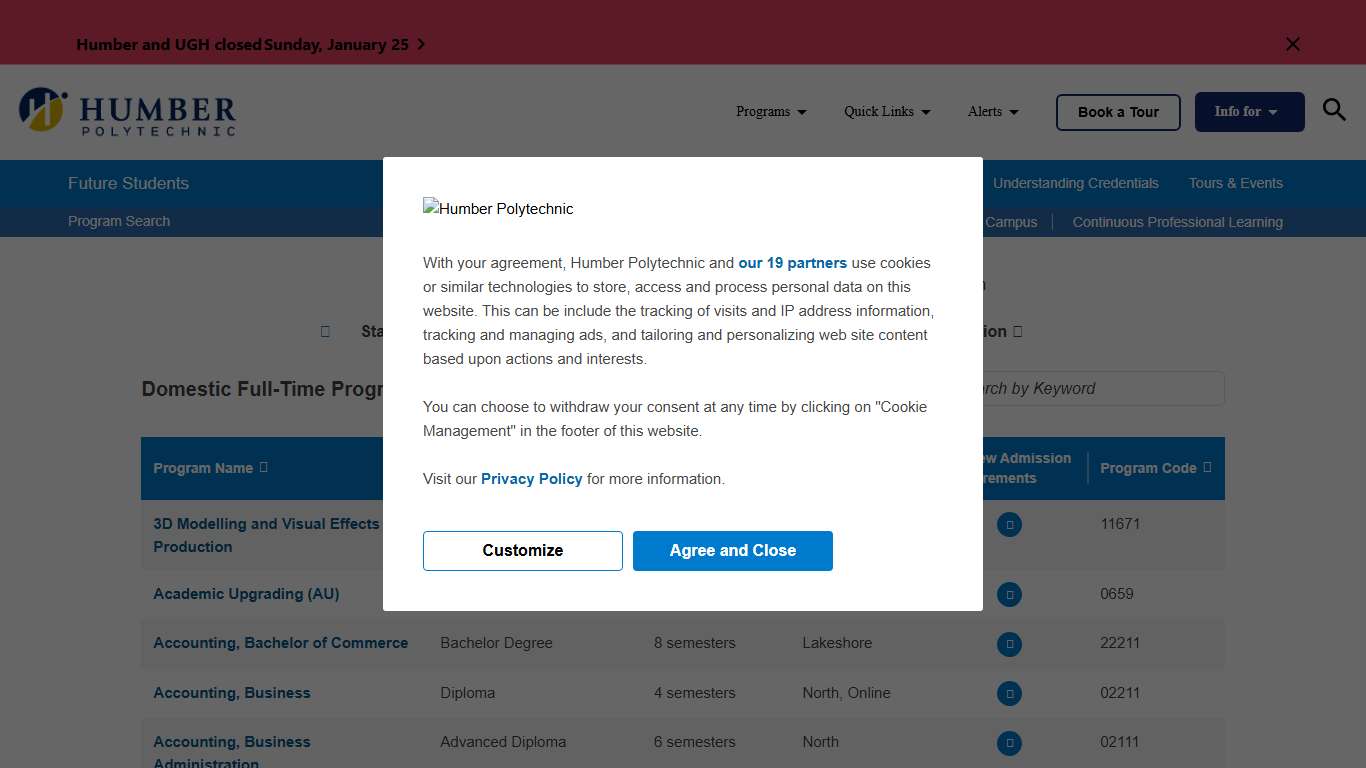 Full-Time Domestic - Humber Polytechnic